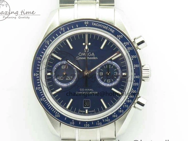 0514 SpeedMaster MoonWatch SS OMF 1:1 Best Edition Blue Dial On SS Bracelet A9300 V Casual 8088